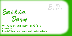 emilia dorn business card